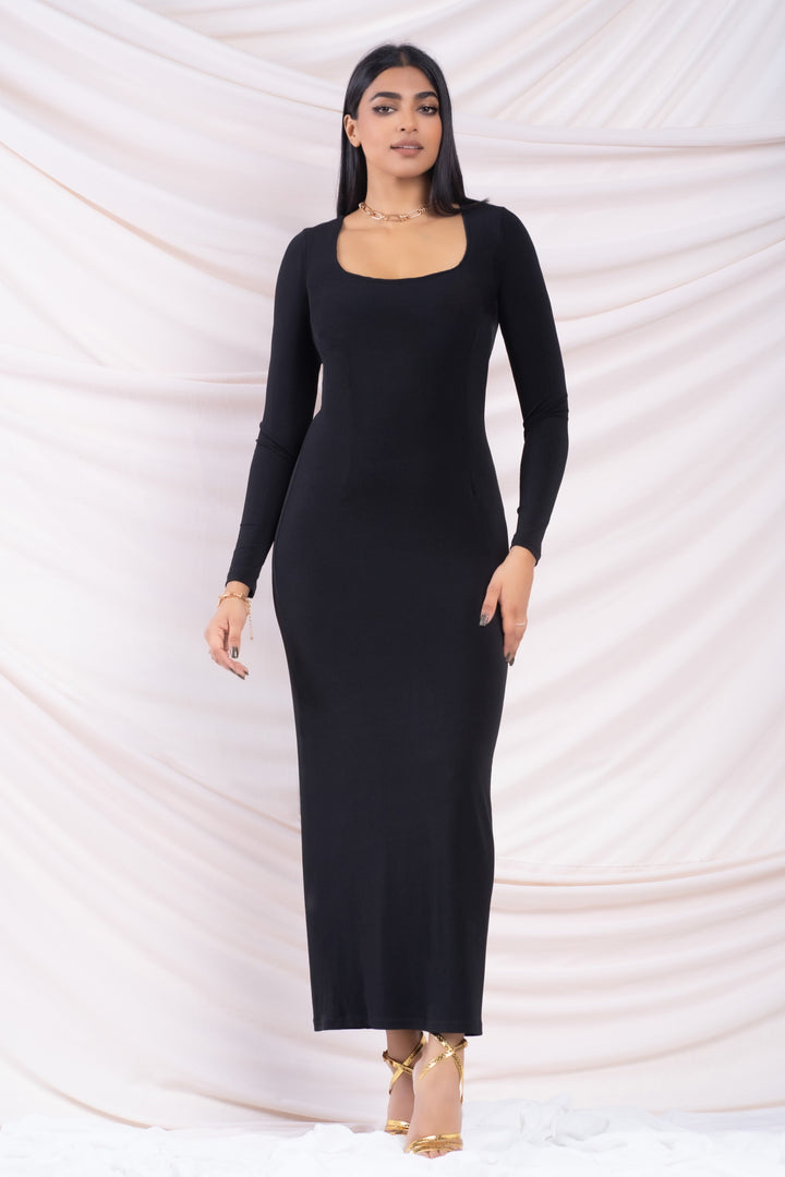 Black Bodycon Maxi Dress