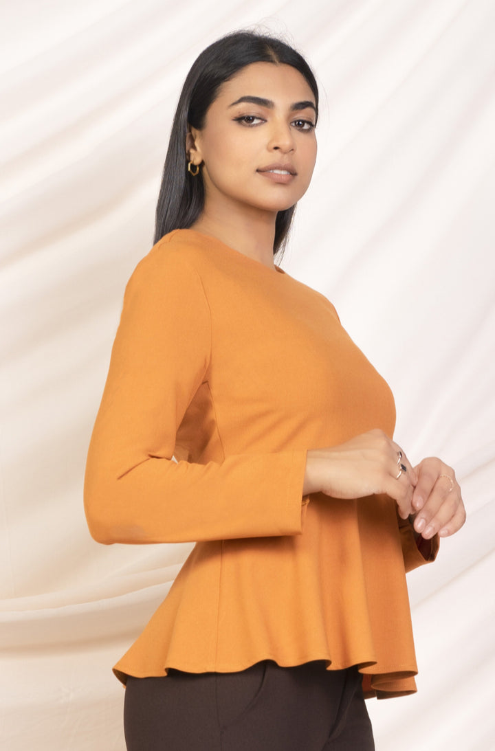 Long Sleeve Peplum Top