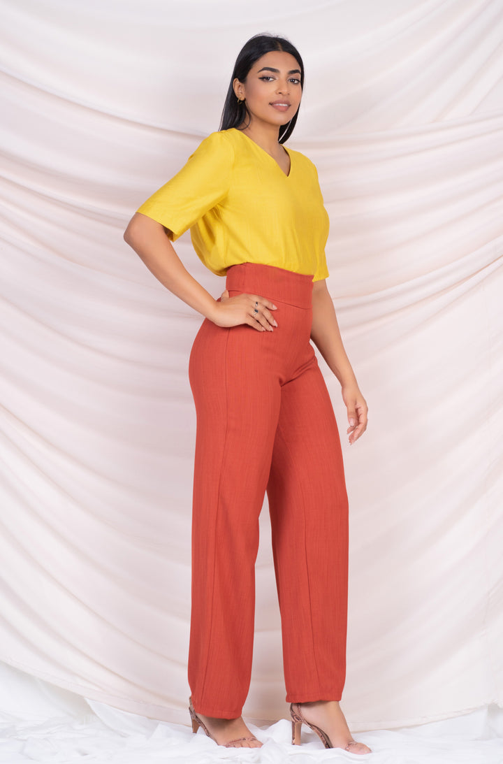 Yellow High Low Hem Top