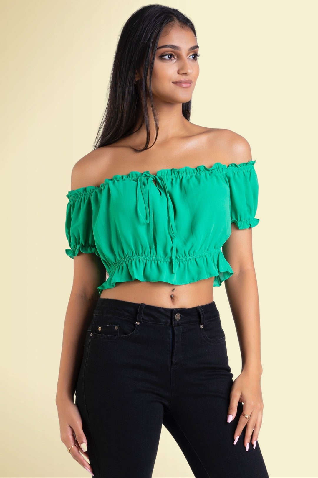Ruched Top With Tie Detail - Slim Fit, Top, Holiday, Holiday Tops, Short Sleeves, Slim Fit - MONDY, Sri Lankan women's clothing office wear party dresses jackets pants comfort, style quality