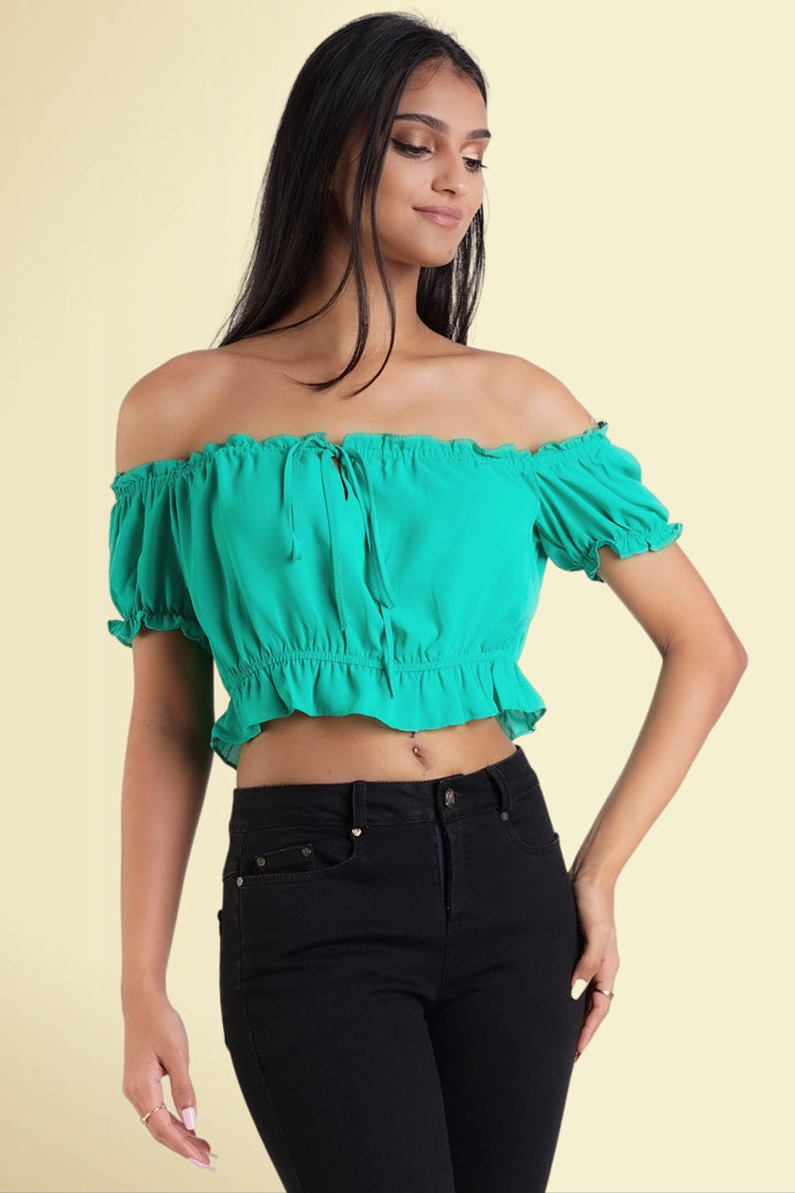 Ruched Top With Tie Detail - Slim Fit, Top, Holiday, Holiday Tops, Short Sleeves, Slim Fit - MONDY, Sri Lankan women's clothing office wear party dresses jackets pants comfort, style quality