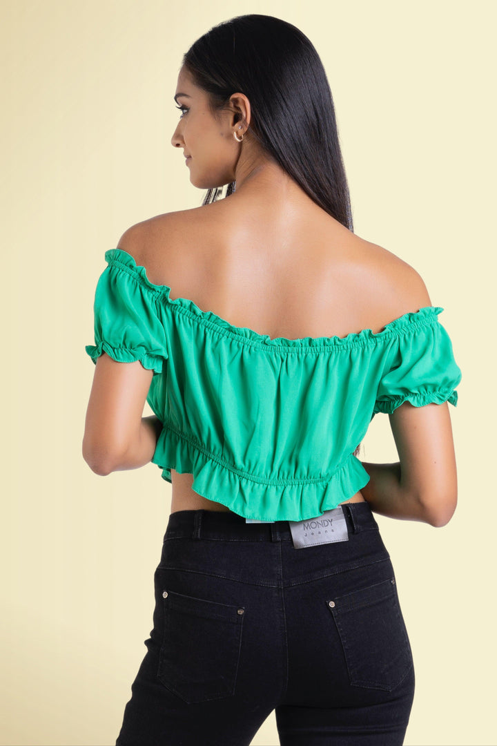 Ruched Top With Tie Detail - Slim Fit, Top, Holiday, Holiday Tops, Short Sleeves, Slim Fit - MONDY, Sri Lankan women's clothing office wear party dresses jackets pants comfort, style quality