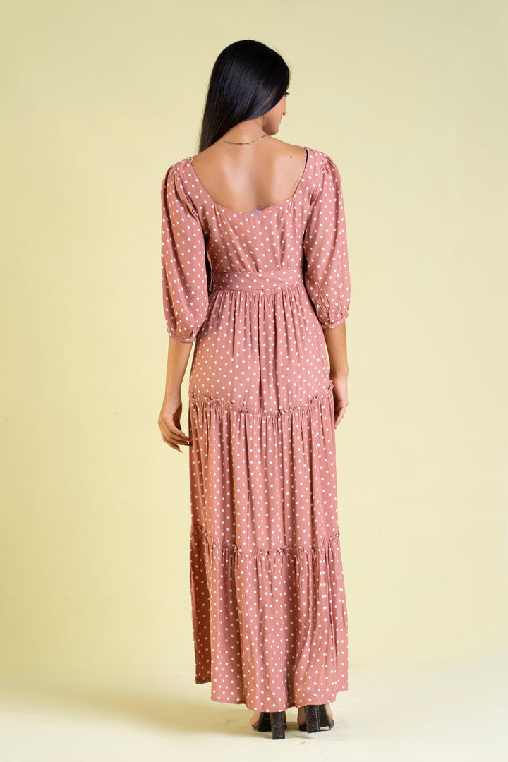 Printed Maxi Dress - Slim Fit, Maxi Dress, Evening Dresses, Holiday, Holiday Dresses, Long Sleeves, Maxi Dresses, Slim Fit - MONDY, Sri Lankan women's clothing office wear party dresses jacke