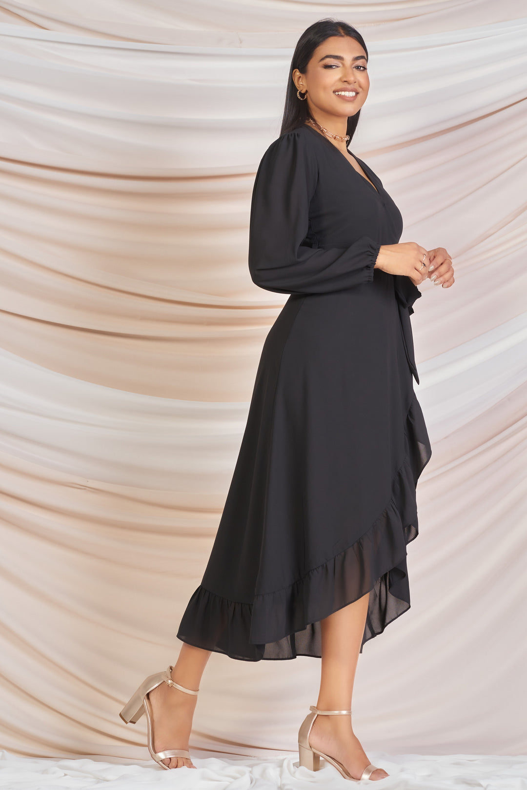 High Low Frill Dress - Regular Fit