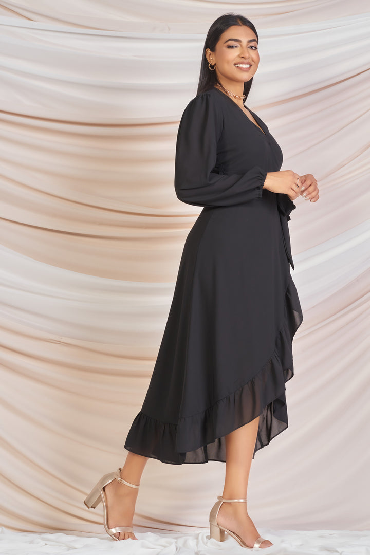 High Low Frill Dress - Regular Fit